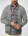 Robert Graham Renato Front Zip Knit Jacket In Gray