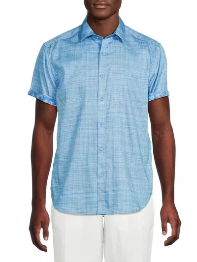 Robert Graham Men's Roth Classic Fit Cotton Shirt In Blue