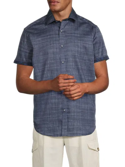 Robert Graham Men's Roth Cotton Button-front Shirt In Blue