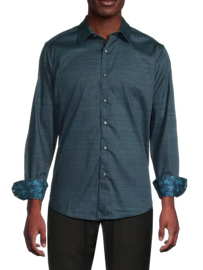 Robert Graham Men's Roth Cotton Button-front Shirt In Blue