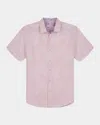 Robert Graham Royal Palms Short Sleeve Button Down Shirt Tall In Lt Pink