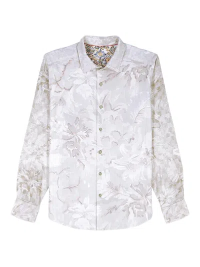 Robert Graham Men's Sand Cruiser Floral Graphic Shirt In Neutral