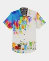 Robert Graham Sardinia Printed Short Sleeve Button Front Shirt In Multi