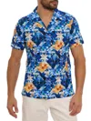 Robert Graham Sashiko Patchwork Print Regular Fit Button Down Camp Shirt In Multi