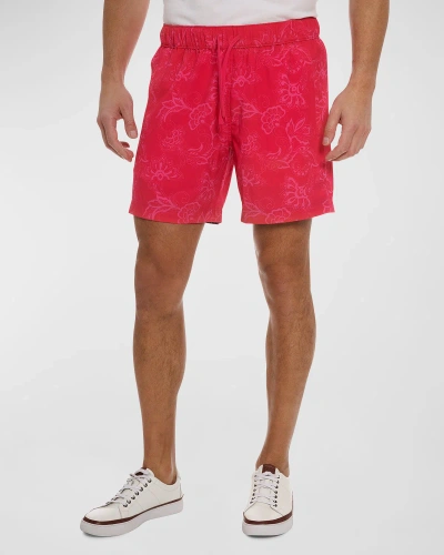 Robert Graham Sator Swim Trunks In Magenta