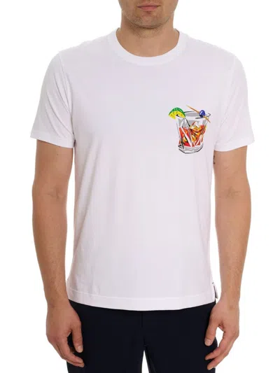 Robert Graham Men's Serendipity Graphic Cotton T-shirt In White
