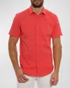 Robert Graham Shark Bite 2 Cotton Stretch Seersucker Classic Fit Button Down Shirt In Coral