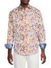 Robert Graham Men's Splash Of Color Printed Cotton Button-front Shirt In Multi
