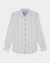 Robert Graham Stamford Cotton Stretch Classic Fit Button Down Shirt In Neutral