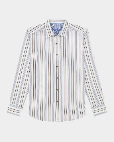ROBERT GRAHAM MEN'S STAMFORD MULTI-STRIPE SPORT SHIRT