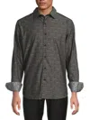 Robert Graham Men's Stellman Cotton Button-front Shirt In Gray