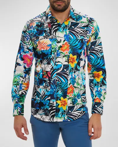 Robert Graham Tahiti Printed Long Sleeve Shirt In Multi