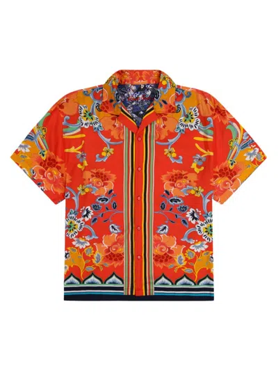 Robert Graham Taj Short Sleeve Button Down Shirt In Multi