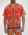 Robert Graham Taj Short Sleeve Button Down Shirt In Multi