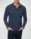 Robert Graham Men's Thales Knit Long-sleeve Polo Shirt In Navy