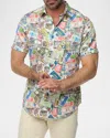 Robert Graham The Heist Short Sleeve Button Down Shirt In Multi