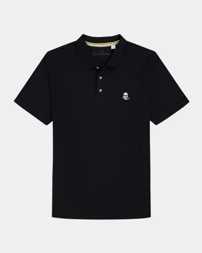 Robert Graham Men's The Player Knit Polo Shirt In Black