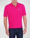 Robert Graham The Player Solid Cotton Jersey Polo In Magenta