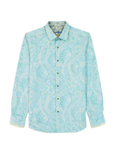 Robert Graham Men's The Viscount Paisley Button-front Shirt In Blue