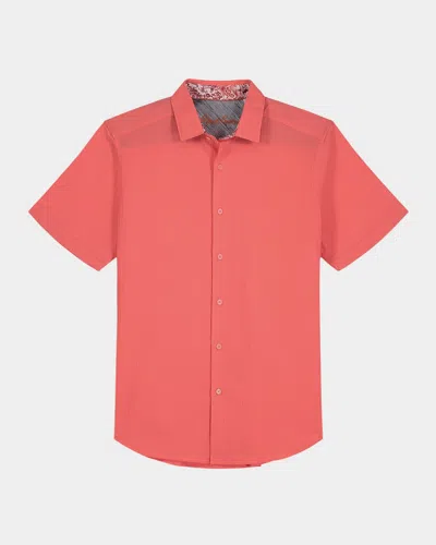 ROBERT GRAHAM MEN'S THRESHER SEERSUCKER SHORT-SLEEVE SHIRT