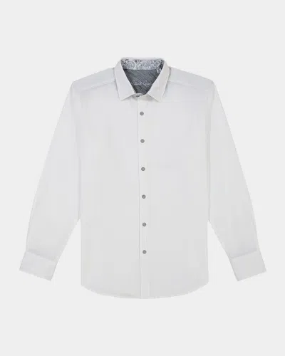 Robert Graham Men's Thresher Seersucker Sport Shirt In White