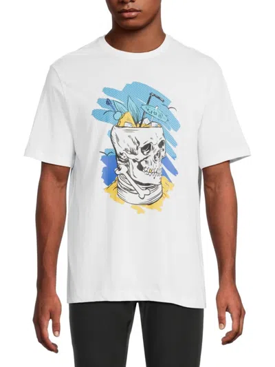 Robert Graham Men's Tiki Graphic Cotton T-shirt In White