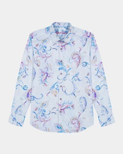ROBERT GRAHAM MEN'S TILDEN PAISLEY OVERLAY STRETCH SPORT SHIRT