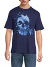 Robert Graham Men's Tile Skull Graphic Cotton T-shirt In Blue