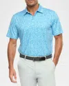 Robert Graham Torin Short Sleeve Knit Polo In Teal