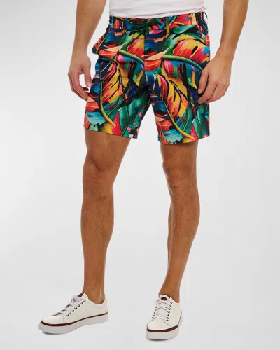 ROBERT GRAHAM MEN'S TOUCAN WOVEN DRAWSTRING SHORTS