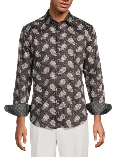 Robert Graham Men's Trejo Paisley Print Shirt In Black Multi