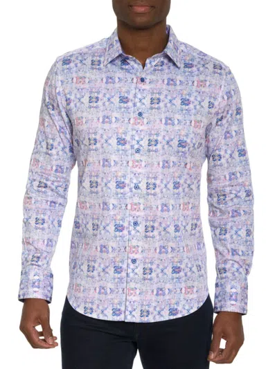 Robert Graham Trento Woven Stretch Cotton Button-up Shirt In Blue Multicolor