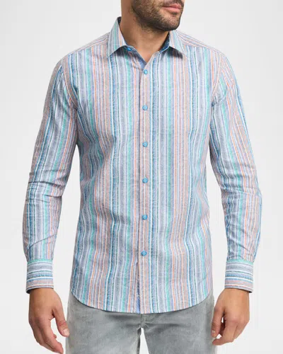 Robert Graham Men's Tyson Jacquard Stripe Sport Shirt In Multi