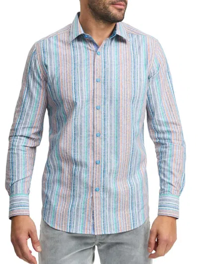 ROBERT GRAHAM MEN'S TYSON STRIPED WOVEN SHIRT