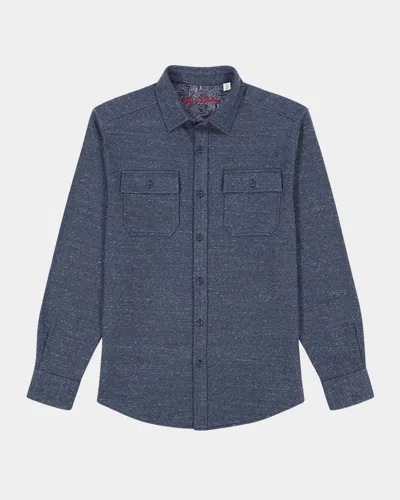 Robert Graham Men's Vigano Pocket Knit Button-down Shirt In Blue