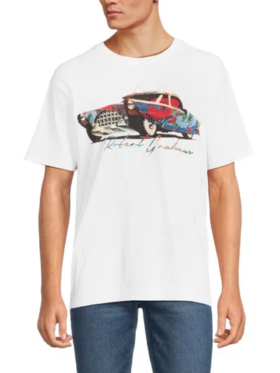 Robert Graham Men's Vintage Graphic Tee In White