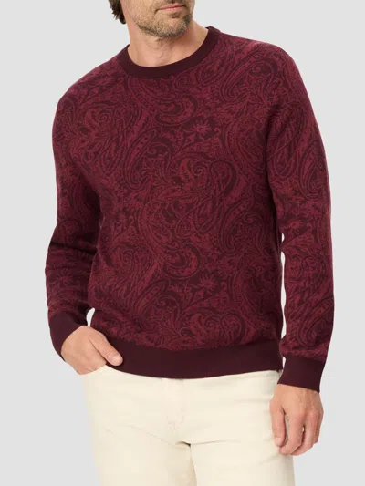 Robert Graham Men's Vomano Cotton-blend Crewneck Sweater In Burgundy