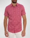 Robert Graham Voyage Short Sleeve Button Down Shirt In Pink