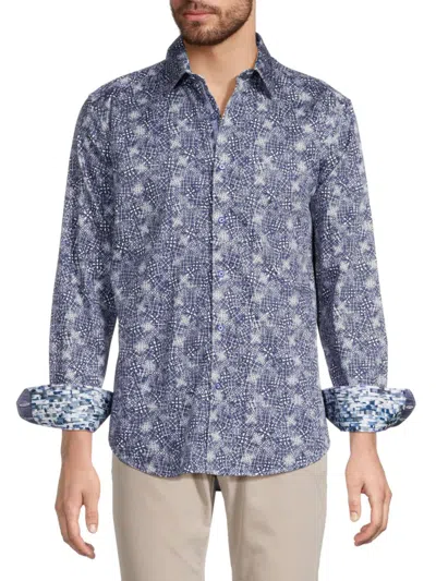 Robert Graham Men's Walpon Abstract Sport Shirt In Blue
