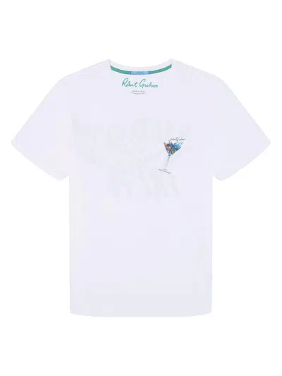 Robert Graham Men's Wavy Sips Graphic T-shirt In White