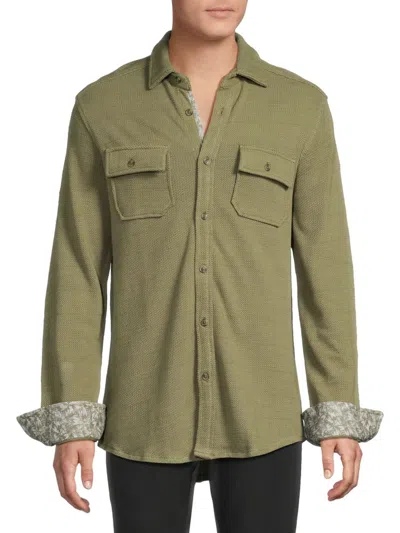 Robert Graham Men's Wayne Cotton-blend Button-down Shirt In Green