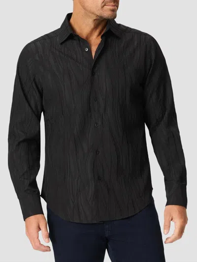 Robert Graham Men's Wells Textured Stretch-jacquard Shirt In Black