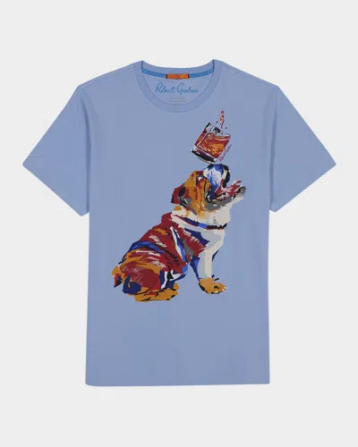 Robert Graham Whiskey Dog Cotton Graphic T-shirt