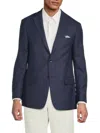 Robert Graham Men's Windowpane Wool-blend Modern-fit Sport Coat In Blue