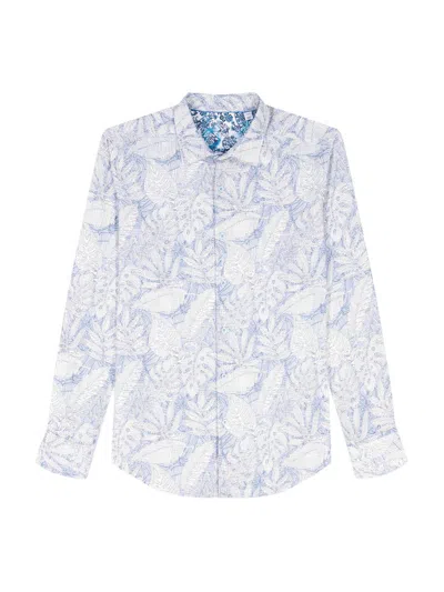 Robert Graham Men's Winesap Damask Woven Shirt In Blue