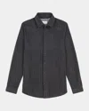 Robert Graham Men's Wylie Herringbone Knit Snap-front Shirt In Black
