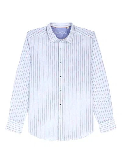 Robert Graham Wythburn Striped Long Sleeve Woven Shirt In Blue