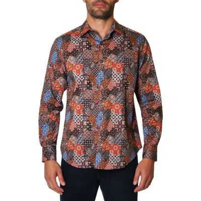 Robert Graham Merillo Abstract Print Button-up Shirt In Red Multi