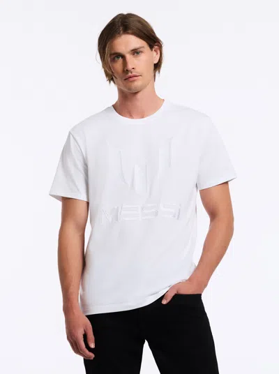 Robert Graham Messi Logo Short Sleeve T-shirt In White