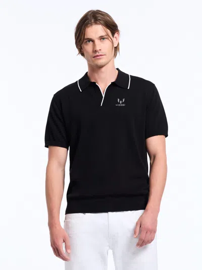 Robert Graham Messi Short Sleeve Sweater In Black